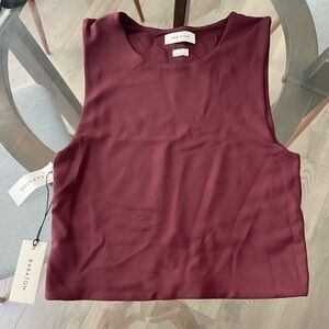 Babaton Maroon Contour Muscle Tank, Size M